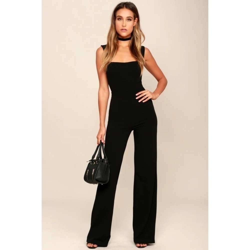 Lulu's "Elegant Artistry" Black Jumpsuit size XS - NWT